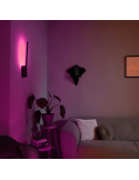 Aplique LED Inteligente negro Liane Hue ambiente