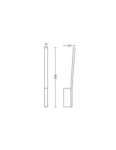 Applique murale LED moderne Blanche Liane Philips Hue mesures