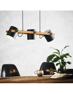Lámpara colgante de techo nórdica Hornwood 3xE27 Eglo | LeonLeds 2
