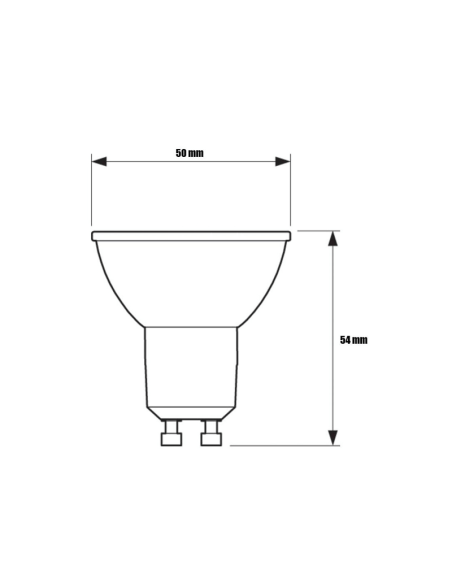 Bombilla LED Dicroica GU10 5.5W Philips Expert Color CRI97 | Bombilla Halogena LED medidas | LeonLeds Iluminación