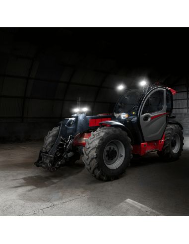 Faro delantero LED homologado para maquinaria agrícola e industria 6 Pin Deutsch Wesem ambiente| LeonLeds Iluminación