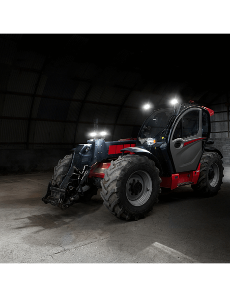 Faro delantero LED homologado para maquinaria agrícola e industria 6 Pin Deutsch Wesem ambiente| LeonLeds Iluminación