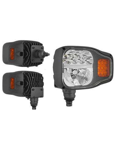 Faro delantero LED homologado para maquinaria agrícola e industria 6 Pin Deutsch Wesem | LeonLeds Iluminación