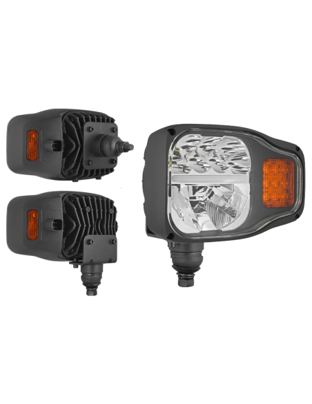 Faro delantero LED homologado para maquinaria agrícola e industria 6 Pin Deutsch Wesem | LeonLeds Iluminación
