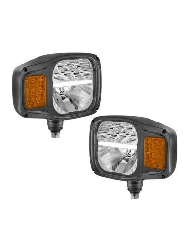 Faro delantero LED homologado para maquinaria agrícola e industria 6 Pin Deutsch Wesem | LeonLeds Iluminación