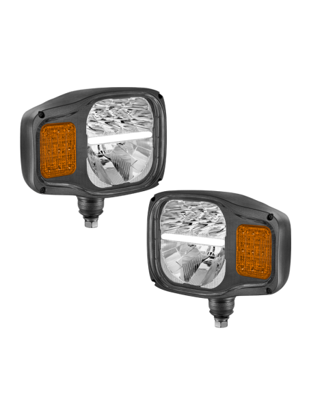 Faro delantero LED homologado para maquinaria agrícola e industria 6 Pin Deutsch Wesem | LeonLeds Iluminación