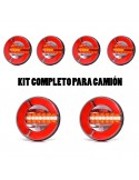 Kit de Pilotos trasero LED redondo para remolque o camión
