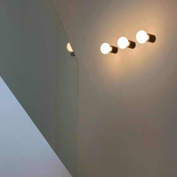 Plafón/aplique de pared de metal Ten negro Faro ambiente