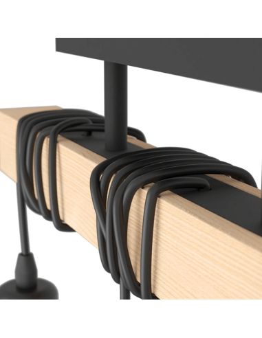 Plafonnier Vintage TOWNSHEND 3XE27 | Plafonnier Vintage en Bois d'Eglo Lighting wood | Éclairage LeonLeds