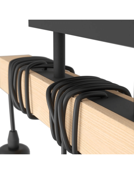 Plafonnier Vintage TOWNSHEND 3XE27 | Plafonnier Vintage en Bois d'Eglo Lighting wood | Éclairage LeonLeds