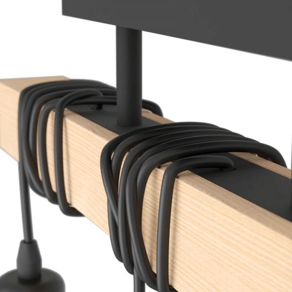 Lámpara de Techo TOWNSHEND Vintage 3XE27 | Lámpara vintage de madera de techo de Eglo Lighting madera| LeonLeds Iluminación