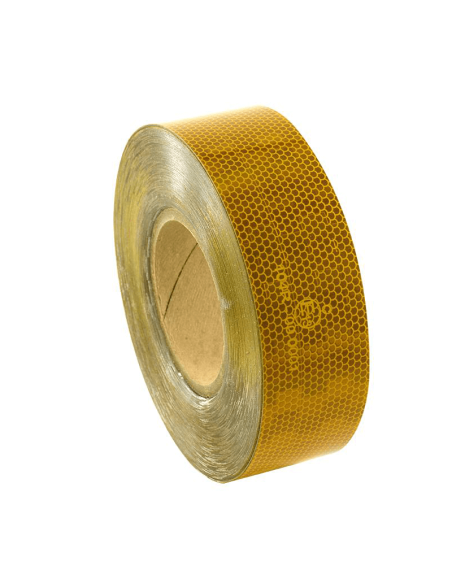 Rollo Cinta adhesiva reflectante homologada ambar 50 Metros 50,8mm V23 Vignal | LeonLeds