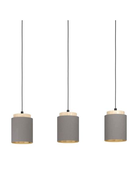 Plafonnier LED Cappuccino Albariza 3XE27 | Lampe dorée de Eglo Iluminación | Éclairage LeonLeds