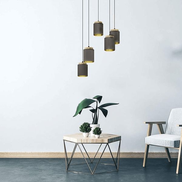 Lámpara de techo LED colgante cappuccino Albariza 1XE27 | Lámpara color café de Eglo Iluminación | LeonLeds Iluminación