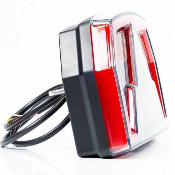 Piloto trasero LED con triangulo 12V 3/4 Funciones y Posición Efecto Neon 2A R1 S1 Con Cable FT-371 Fristom | LeonLeds
