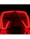 Piloto trasero LED con triangulo 12V 3/4 Funciones y Posición Efecto Neon 2A R1 S1 Con Cable FT-371 Fristom | LeonLeds