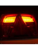 Lanterna traseira de LED com triângulo 12V 3/4 Funções e Posição Efeito Neon 2A R1 S1 Com Cabo FT-371 Fristom Bajonet | leonleds