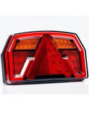 Lanterna traseira de LED com triângulo 12V 3/4 Funções e Posição Efeito Neon 2A R1 S1 Com Cabo FT-371 Fristom Bajonet | leonleds