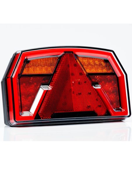 Feu arrière LED avec triangle 12V 3/4 Fonctions et Position Effet Néon 2A R1 S1 Avec Câble FT-371 Fristom Bajonet | leonleds