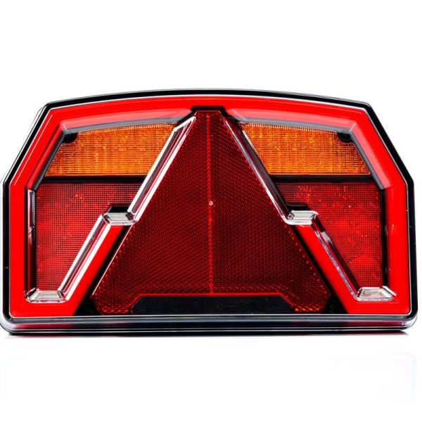 Feu arrière LED avec triangle 12V 3/4 Fonctions et Position Effet Néon 2A R1 S1 Avec Câble FT-371 Fristom Bajonet | leonleds