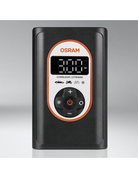 Compresor de neumáticos LCD potente con batería recargable Tyreinflate 4000 OTIR4000 Portátil Osram | LeonLeds