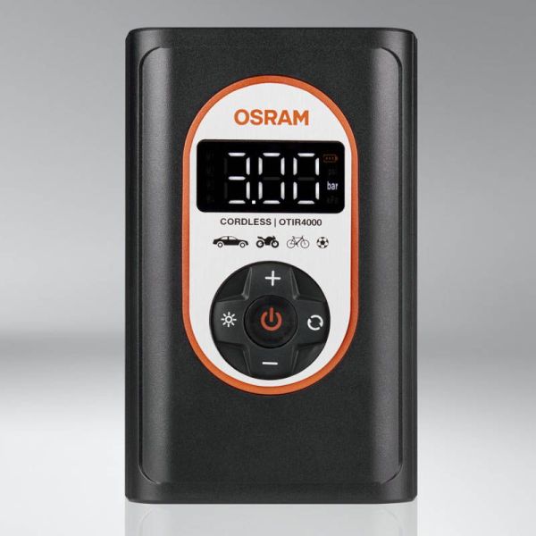 Poderoso Compressor de Pneu LCD com Bateria Recarregável Tyreinflate 4000 OTIR4000 Osram Portable | leonleds