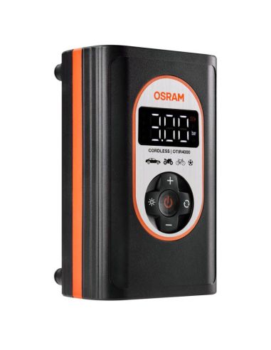 Compresor de neumáticos LCD potente con batería recargable Tyreinflate 4000 OTIR4000 Portátil Osram | LeonLeds