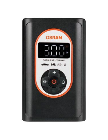 Compresor de neumáticos LCD potente con batería recargable Tyreinflate 4000 OTIR4000 Portátil Osram | LeonLeds