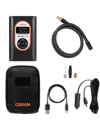 Accesorios de Compresor de neumáticos LCD potente con batería recargable Tyreinflate 4000 OTIR4000 Portátil Osram | LeonLeds