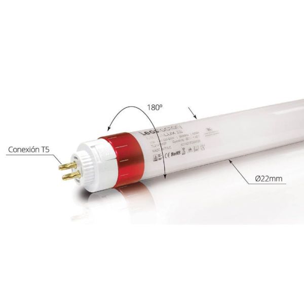 Tubo LED T5 especial Carnes Rojas Megalux Meat Cuerpo Giratorio LedsFactory | LeonLeds