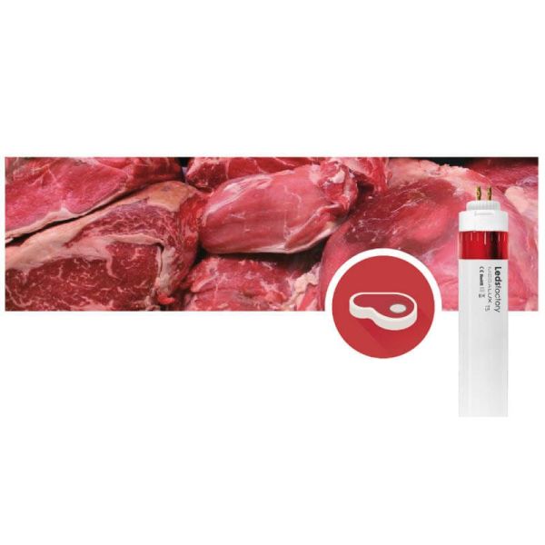 Tube LED T5 Spécial Viandes Rouges Corps Rotatif Viande Megalux LedsFactory | leonleds