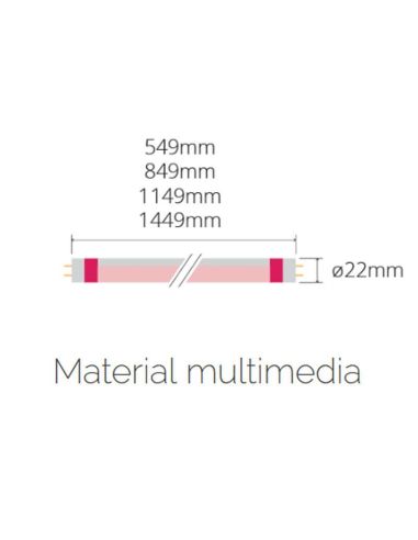 Tubo LED T5 especial Carnes Rojas Megalux Meat Cuerpo Giratorio TL21410MTP LedsFactory | LeonLeds