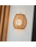 Aplique LED exterior natural sin cables Bossa Wall ambiente