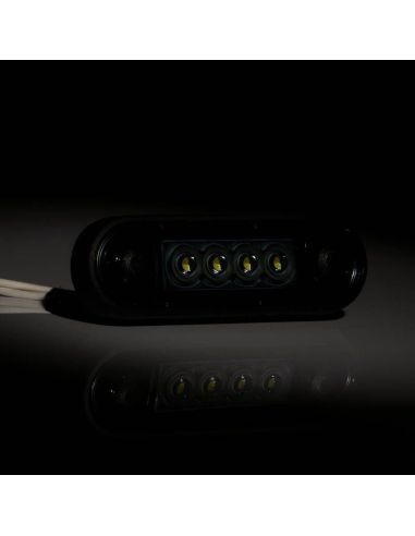 Piloto LED de galibo ahumado para barra o superficie plana Blanco FT-073 B Dark Fristom | LeonLeds