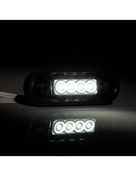 Piloto LED de galibo ahumado para barra o superficie plana Blanco FT-073 B Dark Fristom | LeonLeds