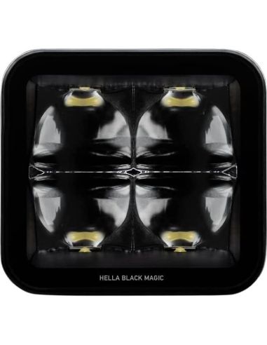 Faro LED cuadrado largo alcance Black Magic Cube 3,2" 12V/24V 3000Lm 1 Unds. Deutsch Hella 1FA 358 176-861 Hella | LeonLeds