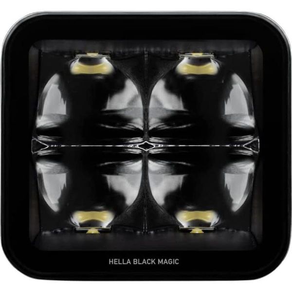Faro LED cuadrado largo alcance Black Magic Cube 3,2" 12V/24V 3000Lm 1 Unds. Deutsch Hella 1FA 358 176-861 Hella | LeonLeds