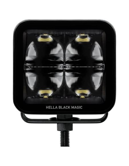 Faro LED cuadrado largo alcance Black Magic Cube 3,2" 12V/24V 3000Lm 1 Unds. Deutsch Hella 1FA 358 176-861 Hella | LeonLeds