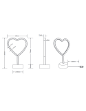 Lámpara de sobremesa Heart-corazón de Trio Lighting | LeonLeds.com