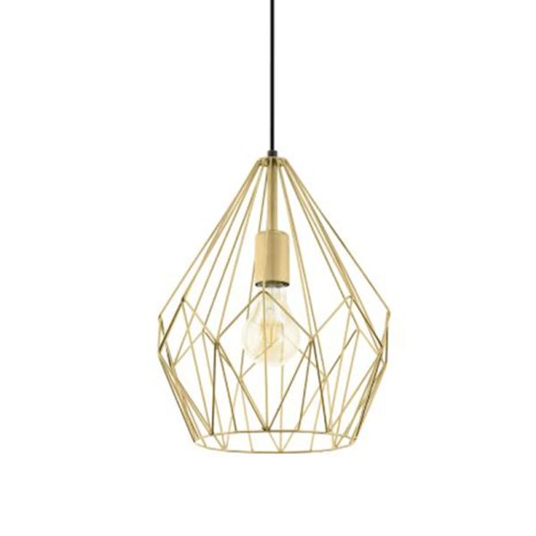 Lámpara de Techo vintage Carlton dorada 1XE27 Eglo