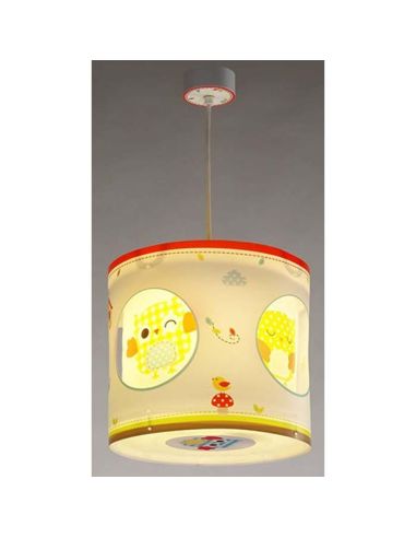 Lámpara de Techo Colgante Giratoria serie Búhos Redonda Dalber 60394 | LeonLeds