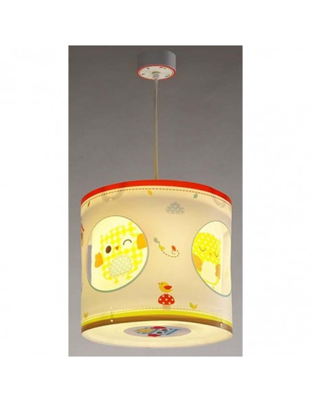 Lámpara de Techo Infantil Giratoria redonda serie Búhos
