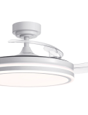 Ventilador LED de techo de 45W aspas plegables Moss blanco 4900 Lm Detalle