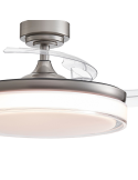 Ventilador LED de techo de 45W regulable con aspas retráctiles Aneto níquel Detalles