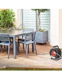 Bobina de cabo com 25 metros de cabo com pega + 4 Tomadas 3000W 10A 250V 430021G Garza | leonleds