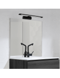 Aplique de pared LED metálico para baños Menorca 12W Ip44  Negro Ambiente