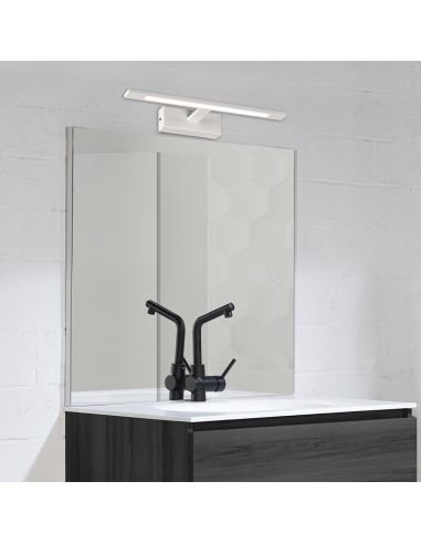 Aplique LED metálico para banheiros Menorca 12W IP44 Branco Ambiente