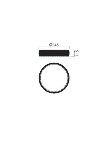 Plafón de techo LED grande Kilimanjaro natural dimmable de 50W medidas