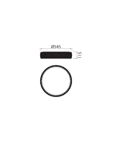Plafón de techo LED grande Kilimanjaro natural dimmable de 50W medidas