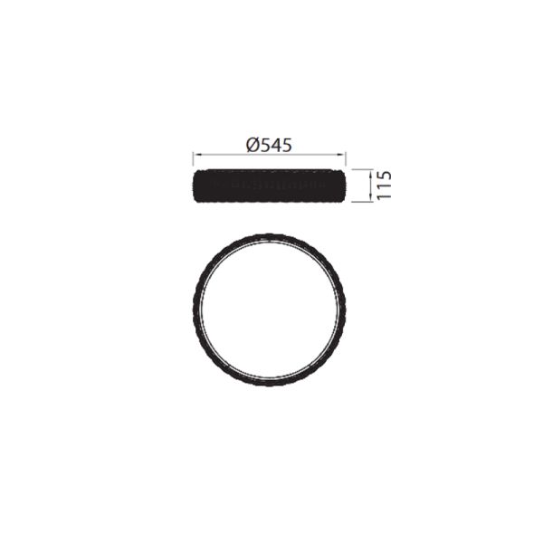 Luz de teto LED natural dimerizável Kilimanjaro grande 50W medidas